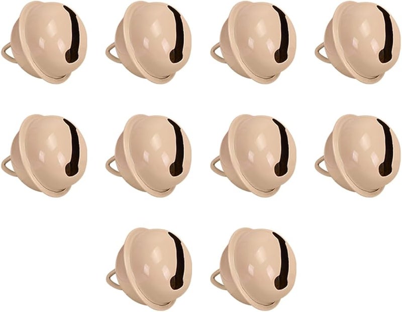 Beige Christmas Tree Hanging Bells 10PCS for Crafts Party Decorations - Image 1